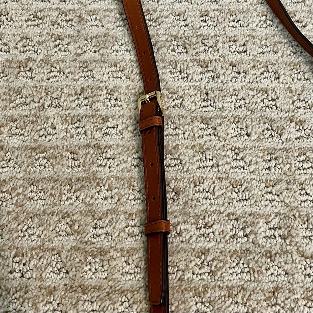 MICHAEL KORS Fulton Small White Saffiano Leather Crossbody Purse MK monogram - Picture 14 of 16